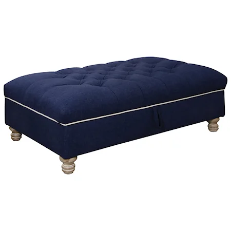 Storage Cocktail Ottoman with Tufting